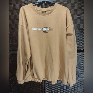 Timberland Men's XL Dark Wheat Core Logo Long-Sleeve T-Shirt